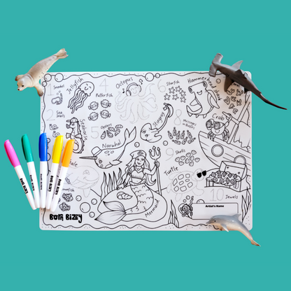 Under The Sea Reusable Silicone Drawing Mat Set